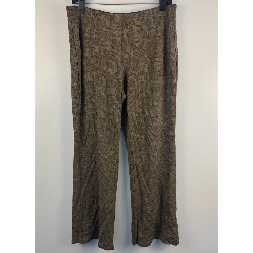 Talbots Women's Slinky Pull On Pants M Brown Stretch Waist 30” Inseam 28”